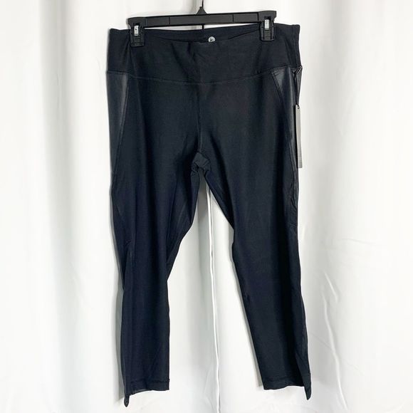 90 Degree By Reflex Pants - New 90 degrees by reflex black shiny capris xl 90 Degree By Reflex Pants - New 90 degrees by reflex black shiny capris xl